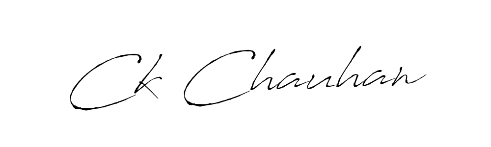 How to make Ck Chauhan signature? Antro_Vectra is a professional autograph style. Create handwritten signature for Ck Chauhan name. Ck Chauhan signature style 6 images and pictures png