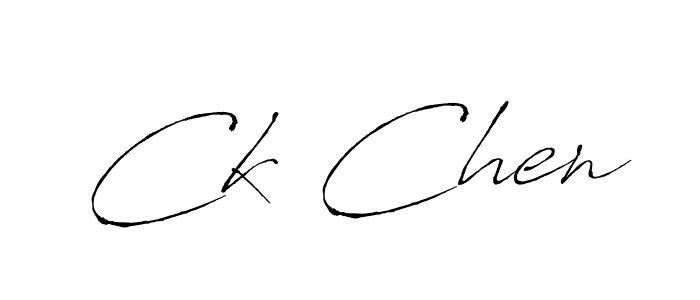 Make a beautiful signature design for name Ck Chen. With this signature (Antro_Vectra) style, you can create a handwritten signature for free. Ck Chen signature style 6 images and pictures png