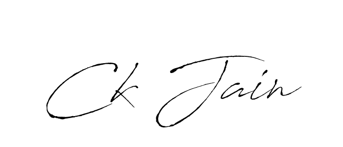 Make a beautiful signature design for name Ck Jain. With this signature (Antro_Vectra) style, you can create a handwritten signature for free. Ck Jain signature style 6 images and pictures png