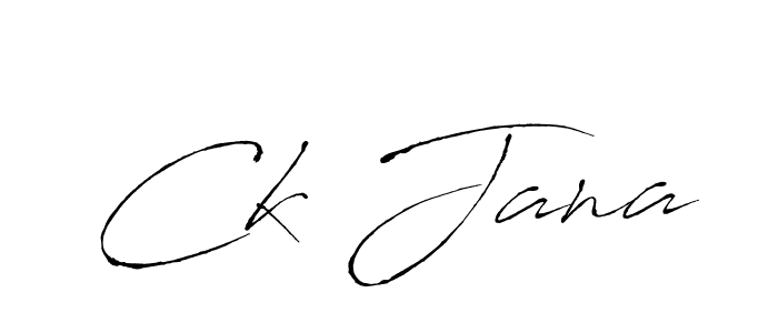You should practise on your own different ways (Antro_Vectra) to write your name (Ck Jana) in signature. don't let someone else do it for you. Ck Jana signature style 6 images and pictures png