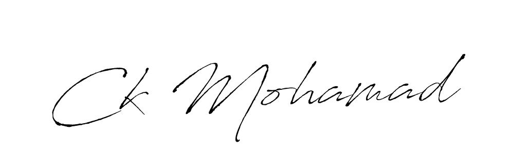 Make a beautiful signature design for name Ck Mohamad. With this signature (Antro_Vectra) style, you can create a handwritten signature for free. Ck Mohamad signature style 6 images and pictures png