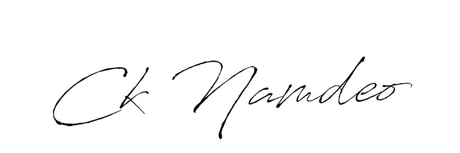 Also You can easily find your signature by using the search form. We will create Ck Namdeo name handwritten signature images for you free of cost using Antro_Vectra sign style. Ck Namdeo signature style 6 images and pictures png