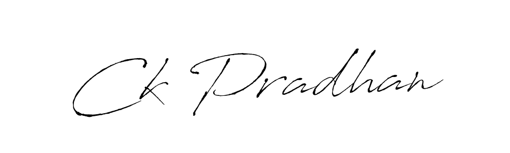 Design your own signature with our free online signature maker. With this signature software, you can create a handwritten (Antro_Vectra) signature for name Ck Pradhan. Ck Pradhan signature style 6 images and pictures png