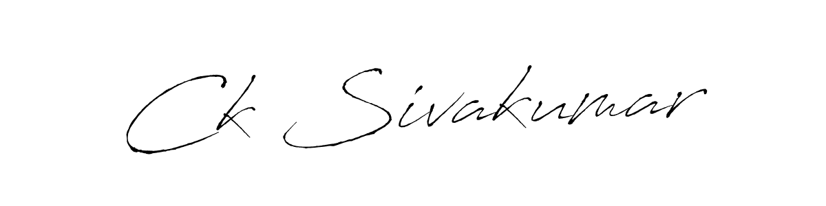 Create a beautiful signature design for name Ck Sivakumar. With this signature (Antro_Vectra) fonts, you can make a handwritten signature for free. Ck Sivakumar signature style 6 images and pictures png