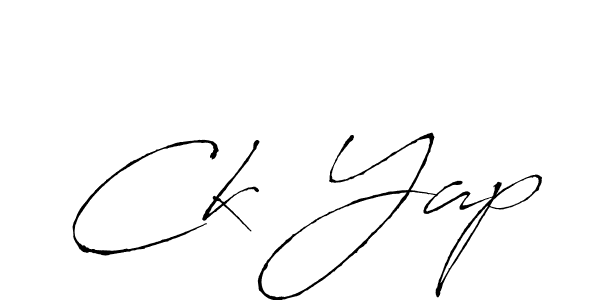 You should practise on your own different ways (Antro_Vectra) to write your name (Ck Yap) in signature. don't let someone else do it for you. Ck Yap signature style 6 images and pictures png