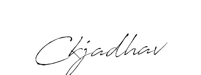How to make Ckjadhav signature? Antro_Vectra is a professional autograph style. Create handwritten signature for Ckjadhav name. Ckjadhav signature style 6 images and pictures png