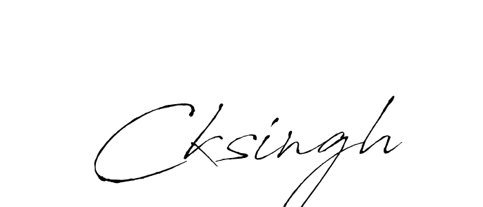Design your own signature with our free online signature maker. With this signature software, you can create a handwritten (Antro_Vectra) signature for name Cksingh. Cksingh signature style 6 images and pictures png