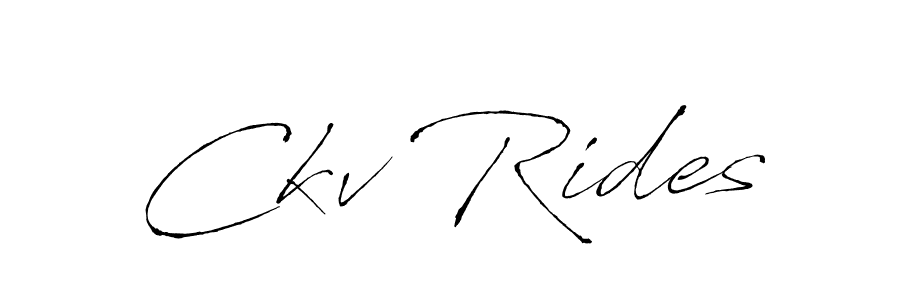 Make a beautiful signature design for name Ckv Rides. With this signature (Antro_Vectra) style, you can create a handwritten signature for free. Ckv Rides signature style 6 images and pictures png