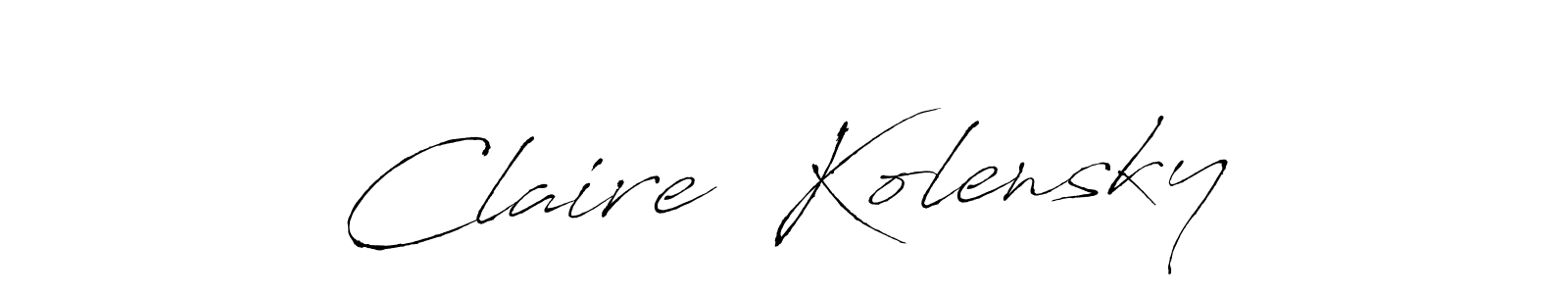 Similarly Antro_Vectra is the best handwritten signature design. Signature creator online .You can use it as an online autograph creator for name Claire  Kolensky. Claire  Kolensky signature style 6 images and pictures png