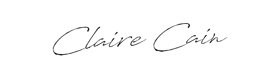 Design your own signature with our free online signature maker. With this signature software, you can create a handwritten (Antro_Vectra) signature for name Claire Cain. Claire Cain signature style 6 images and pictures png