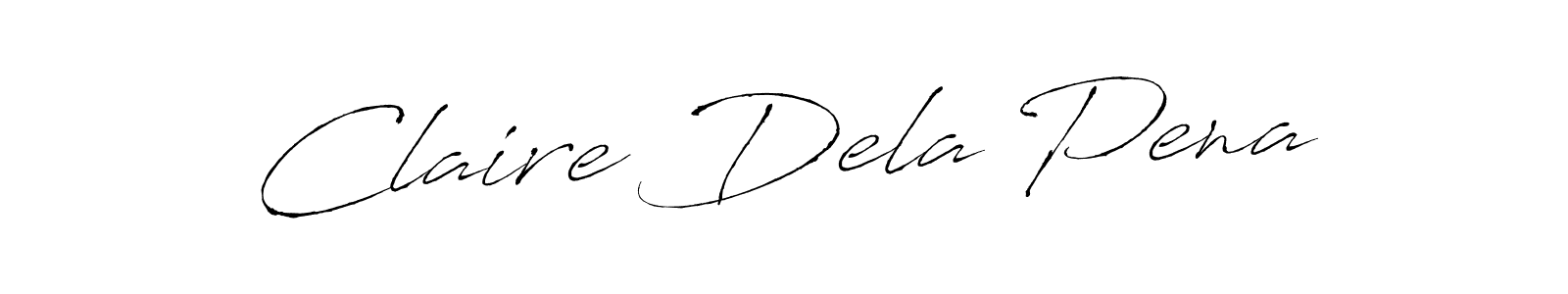 How to make Claire Dela Pena name signature. Use Antro_Vectra style for creating short signs online. This is the latest handwritten sign. Claire Dela Pena signature style 6 images and pictures png