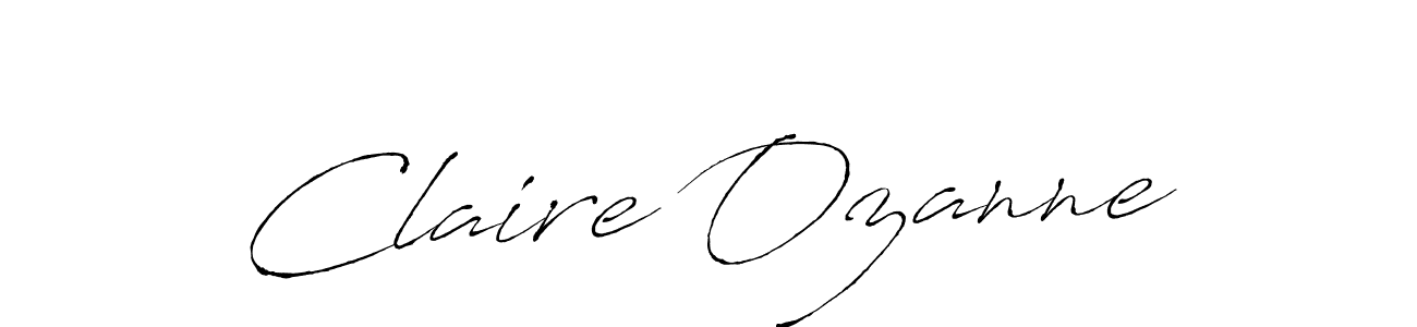 How to make Claire Ozanne name signature. Use Antro_Vectra style for creating short signs online. This is the latest handwritten sign. Claire Ozanne signature style 6 images and pictures png