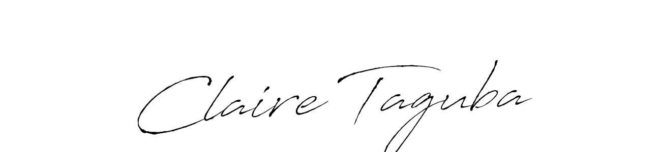 The best way (Antro_Vectra) to make a short signature is to pick only two or three words in your name. The name Claire Taguba include a total of six letters. For converting this name. Claire Taguba signature style 6 images and pictures png
