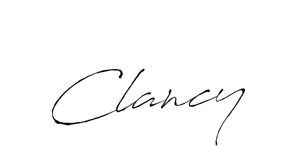 Use a signature maker to create a handwritten signature online. With this signature software, you can design (Antro_Vectra) your own signature for name Clancy. Clancy signature style 6 images and pictures png