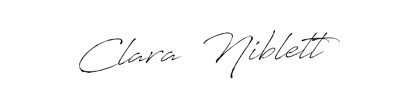 Create a beautiful signature design for name Clara  Niblett. With this signature (Antro_Vectra) fonts, you can make a handwritten signature for free. Clara  Niblett signature style 6 images and pictures png
