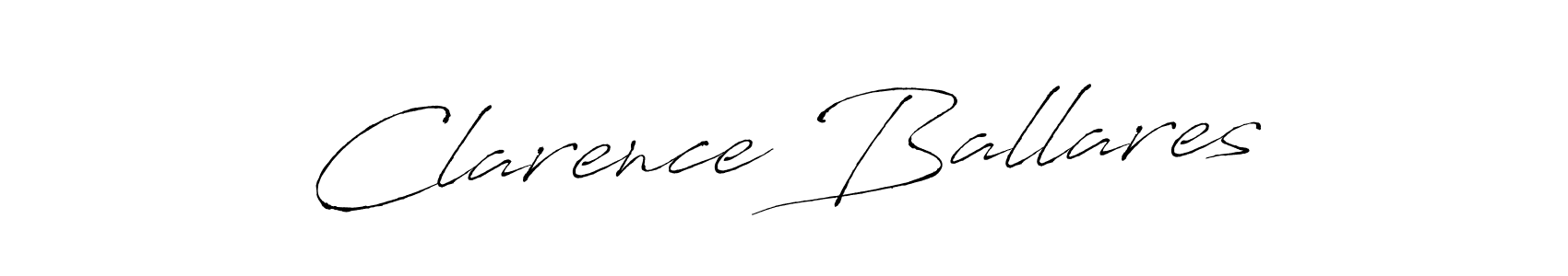 Clarence Ballares stylish signature style. Best Handwritten Sign (Antro_Vectra) for my name. Handwritten Signature Collection Ideas for my name Clarence Ballares. Clarence Ballares signature style 6 images and pictures png