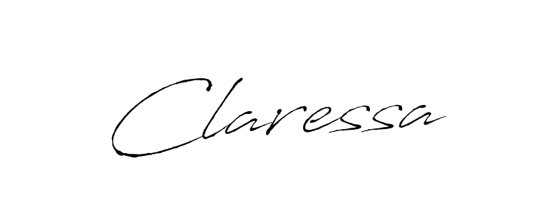 Create a beautiful signature design for name Claressa. With this signature (Antro_Vectra) fonts, you can make a handwritten signature for free. Claressa signature style 6 images and pictures png