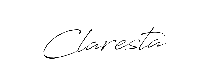 Claresta stylish signature style. Best Handwritten Sign (Antro_Vectra) for my name. Handwritten Signature Collection Ideas for my name Claresta. Claresta signature style 6 images and pictures png