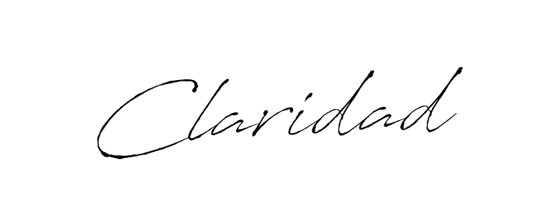 Design your own signature with our free online signature maker. With this signature software, you can create a handwritten (Antro_Vectra) signature for name Claridad. Claridad signature style 6 images and pictures png