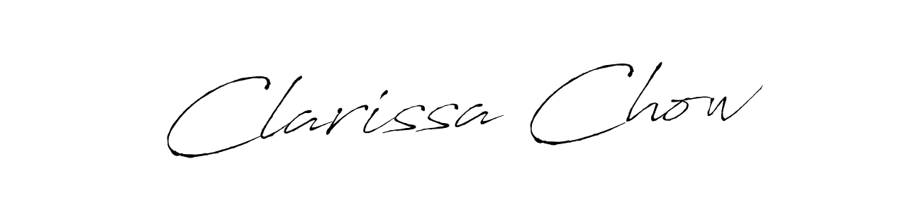 Antro_Vectra is a professional signature style that is perfect for those who want to add a touch of class to their signature. It is also a great choice for those who want to make their signature more unique. Get Clarissa Chow name to fancy signature for free. Clarissa Chow signature style 6 images and pictures png