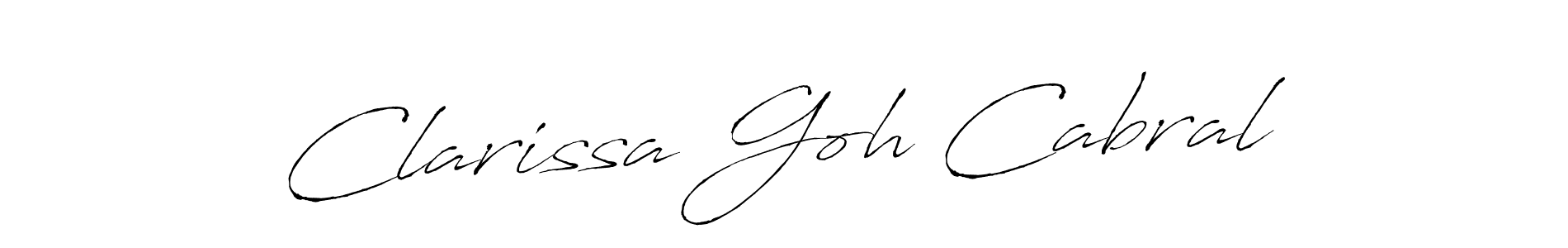 Create a beautiful signature design for name Clarissa Goh Cabral. With this signature (Antro_Vectra) fonts, you can make a handwritten signature for free. Clarissa Goh Cabral signature style 6 images and pictures png