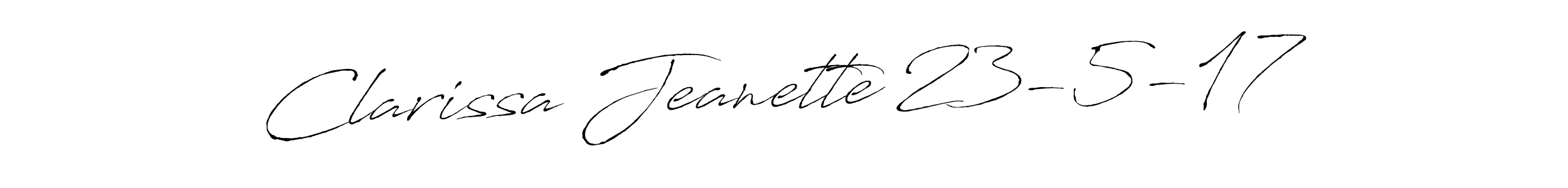 Also You can easily find your signature by using the search form. We will create Clarissa Jeanette 23-5-17 name handwritten signature images for you free of cost using Antro_Vectra sign style. Clarissa Jeanette 23-5-17 signature style 6 images and pictures png