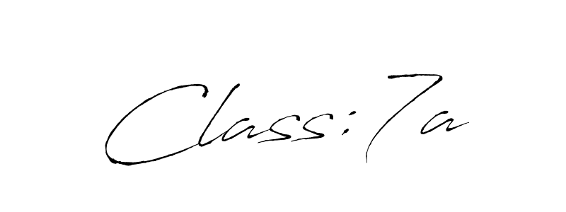 Design your own signature with our free online signature maker. With this signature software, you can create a handwritten (Antro_Vectra) signature for name Class:7a. Class:7a signature style 6 images and pictures png