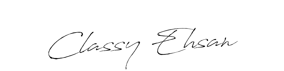 How to make Classy Ehsan signature? Antro_Vectra is a professional autograph style. Create handwritten signature for Classy Ehsan name. Classy Ehsan signature style 6 images and pictures png