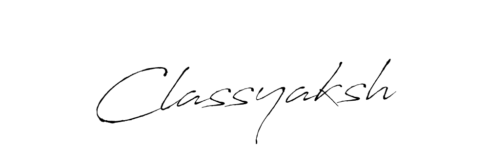 Create a beautiful signature design for name Classyaksh. With this signature (Antro_Vectra) fonts, you can make a handwritten signature for free. Classyaksh signature style 6 images and pictures png