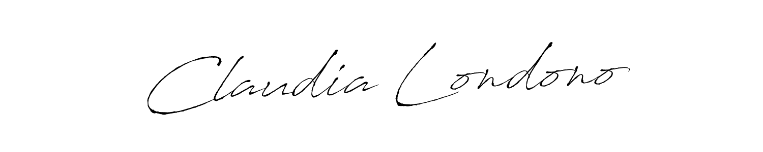 How to make Claudia Londono name signature. Use Antro_Vectra style for creating short signs online. This is the latest handwritten sign. Claudia Londono signature style 6 images and pictures png