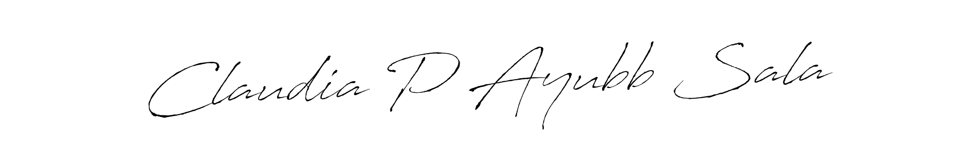 You should practise on your own different ways (Antro_Vectra) to write your name (Claudia P Ayubb Sala) in signature. don't let someone else do it for you. Claudia P Ayubb Sala signature style 6 images and pictures png