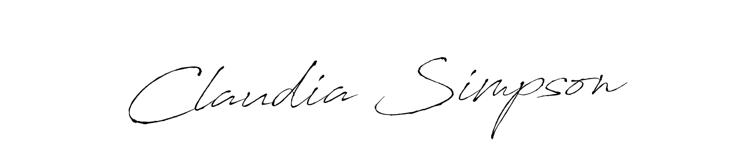 Claudia Simpson stylish signature style. Best Handwritten Sign (Antro_Vectra) for my name. Handwritten Signature Collection Ideas for my name Claudia Simpson. Claudia Simpson signature style 6 images and pictures png