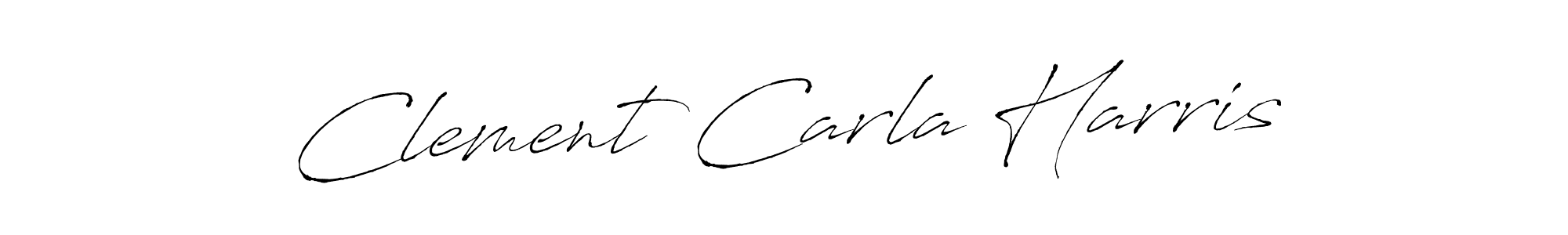 How to make Clement Carla Harris name signature. Use Antro_Vectra style for creating short signs online. This is the latest handwritten sign. Clement Carla Harris signature style 6 images and pictures png