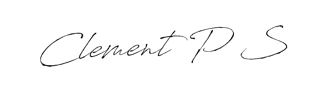 Make a beautiful signature design for name Clement P S. With this signature (Antro_Vectra) style, you can create a handwritten signature for free. Clement P S signature style 6 images and pictures png