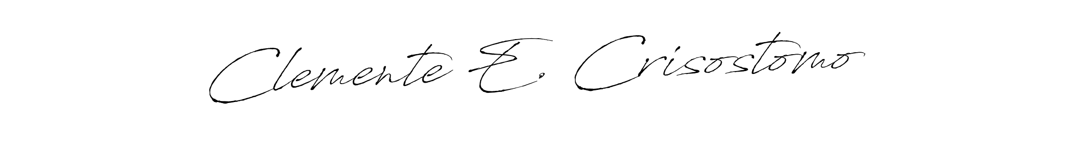 Make a beautiful signature design for name Clemente E. Crisostomo. With this signature (Antro_Vectra) style, you can create a handwritten signature for free. Clemente E. Crisostomo signature style 6 images and pictures png