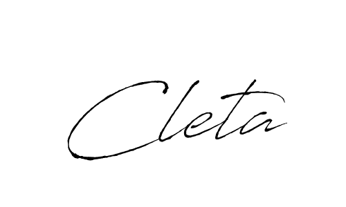 Design your own signature with our free online signature maker. With this signature software, you can create a handwritten (Antro_Vectra) signature for name Cleta. Cleta signature style 6 images and pictures png