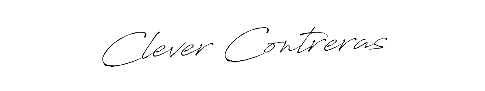 Make a beautiful signature design for name Clever Contreras. With this signature (Antro_Vectra) style, you can create a handwritten signature for free. Clever Contreras signature style 6 images and pictures png