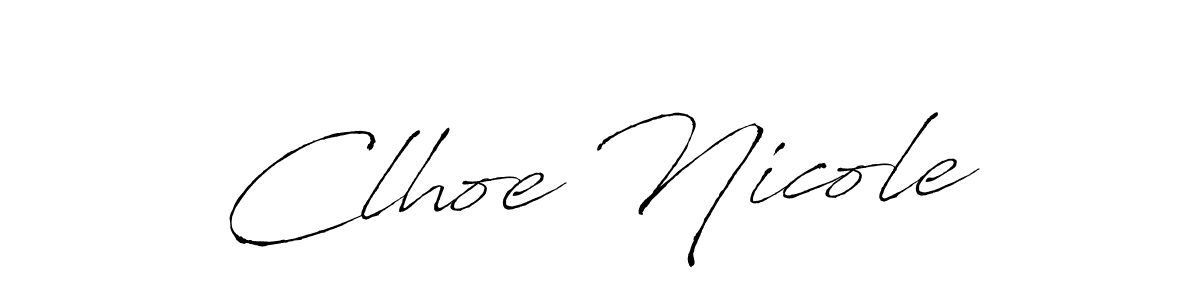 Create a beautiful signature design for name Clhoe Nicole. With this signature (Antro_Vectra) fonts, you can make a handwritten signature for free. Clhoe Nicole signature style 6 images and pictures png