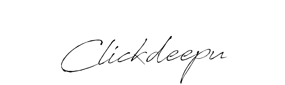 How to make Clickdeepu signature? Antro_Vectra is a professional autograph style. Create handwritten signature for Clickdeepu name. Clickdeepu signature style 6 images and pictures png