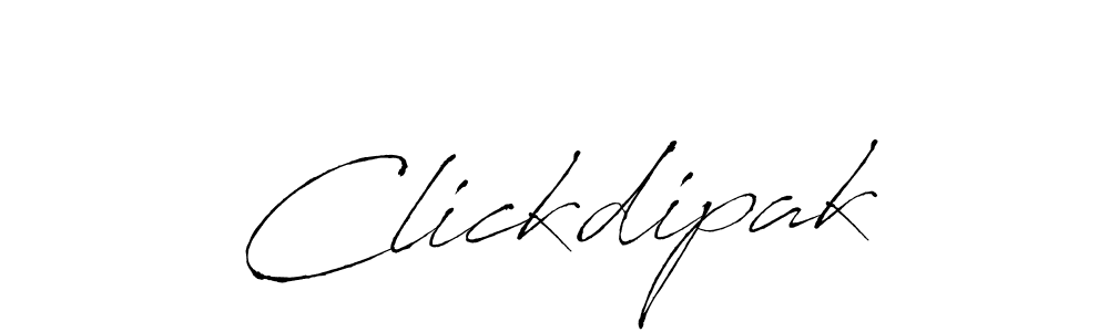 Use a signature maker to create a handwritten signature online. With this signature software, you can design (Antro_Vectra) your own signature for name Clickdipak. Clickdipak signature style 6 images and pictures png