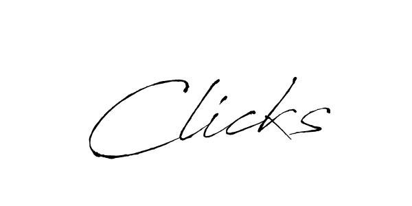 Design your own signature with our free online signature maker. With this signature software, you can create a handwritten (Antro_Vectra) signature for name Clicks. Clicks signature style 6 images and pictures png