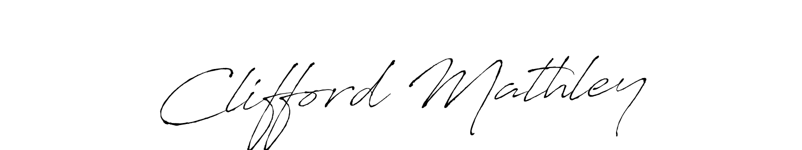 Use a signature maker to create a handwritten signature online. With this signature software, you can design (Antro_Vectra) your own signature for name Clifford Mathley. Clifford Mathley signature style 6 images and pictures png