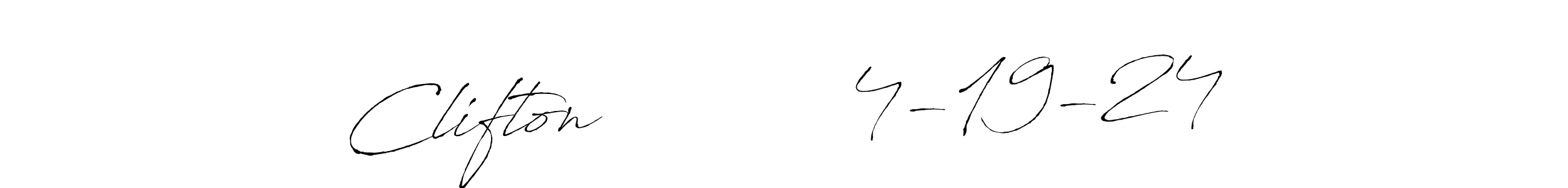 How to Draw Clifton           4-19-24 signature style? Antro_Vectra is a latest design signature styles for name Clifton           4-19-24. Clifton           4-19-24 signature style 6 images and pictures png