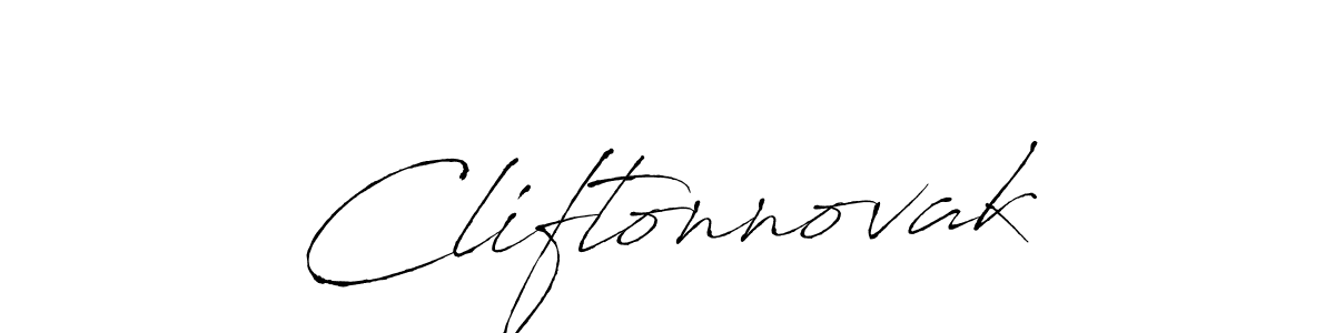 Make a beautiful signature design for name Cliftonnovak. With this signature (Antro_Vectra) style, you can create a handwritten signature for free. Cliftonnovak signature style 6 images and pictures png