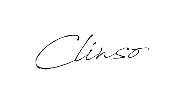 Create a beautiful signature design for name Clinso. With this signature (Antro_Vectra) fonts, you can make a handwritten signature for free. Clinso signature style 6 images and pictures png