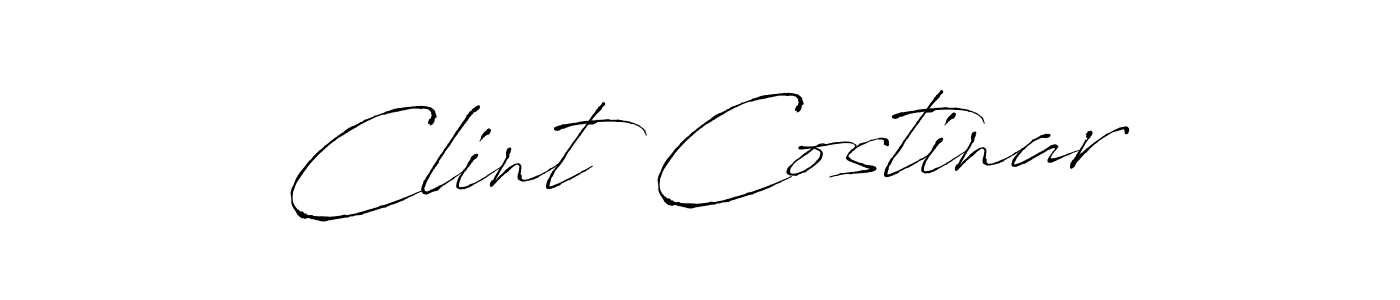 Clint Costinar stylish signature style. Best Handwritten Sign (Antro_Vectra) for my name. Handwritten Signature Collection Ideas for my name Clint Costinar. Clint Costinar signature style 6 images and pictures png