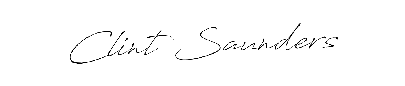 How to make Clint Saunders name signature. Use Antro_Vectra style for creating short signs online. This is the latest handwritten sign. Clint Saunders signature style 6 images and pictures png