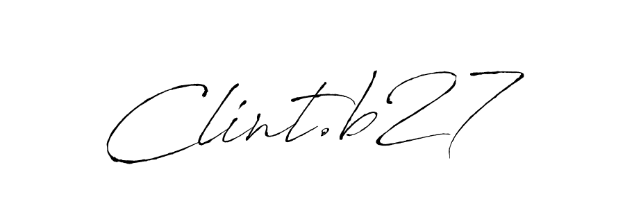 You should practise on your own different ways (Antro_Vectra) to write your name (Clint.b27) in signature. don't let someone else do it for you. Clint.b27 signature style 6 images and pictures png