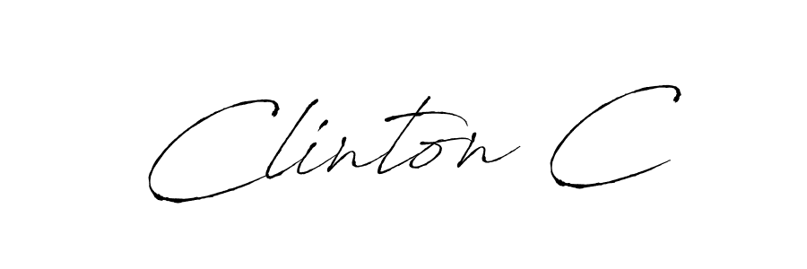 Best and Professional Signature Style for Clinton C. Antro_Vectra Best Signature Style Collection. Clinton C signature style 6 images and pictures png