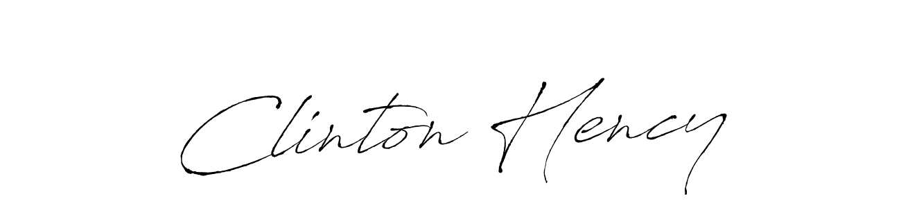 How to make Clinton Hency name signature. Use Antro_Vectra style for creating short signs online. This is the latest handwritten sign. Clinton Hency signature style 6 images and pictures png
